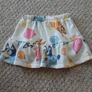 Bluey toddler girl's ruffled skort with balloons print size 3T